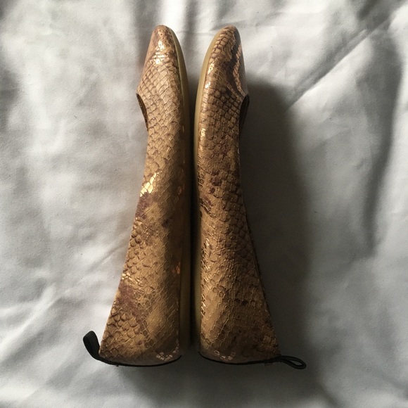 Karl Lagerfeld | Snakeskin-Embossed Leather Ballet Flats - Picture 7 of 10